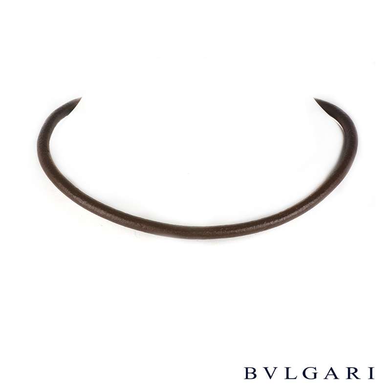 bvlgari leather necklace