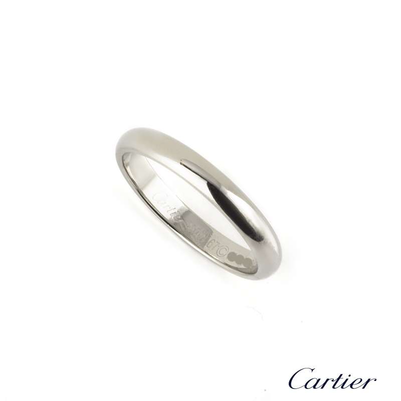 Cartier Gents Wedding Band in Platinum | Rich Diamonds