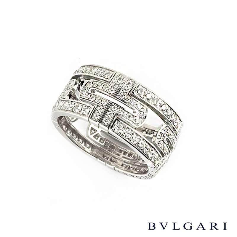 bvlgari white gold diamond ring