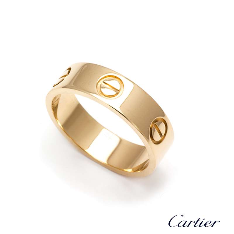 Cartier 18k Yellow Gold Love Ring Size 