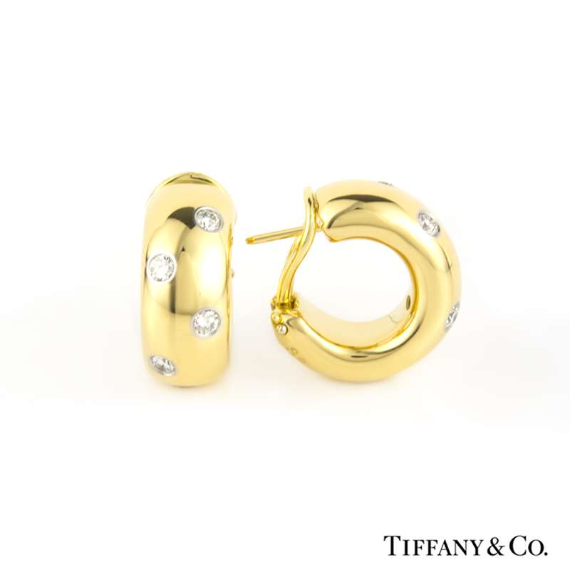 tiffany 18k gold hoop earrings