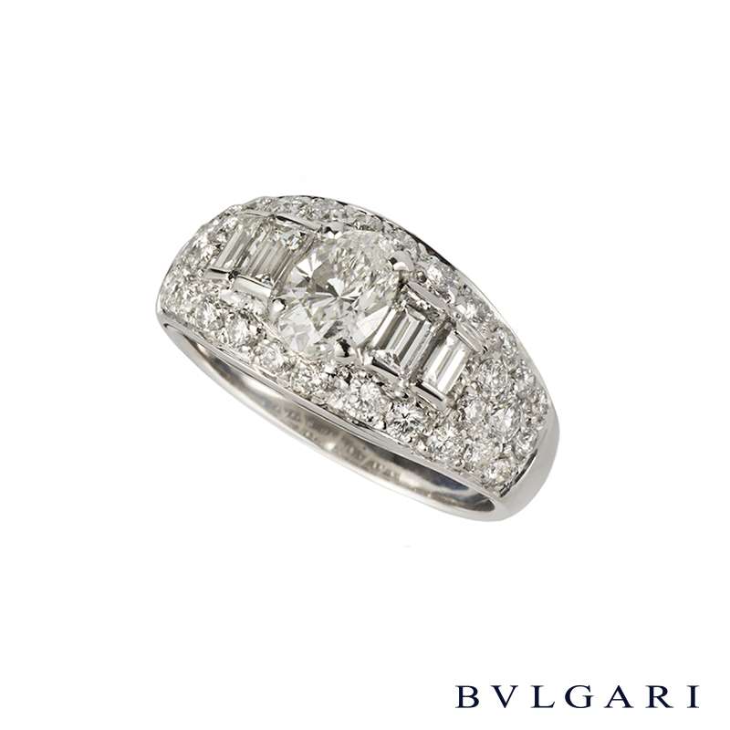 bvlgari oval diamond ring