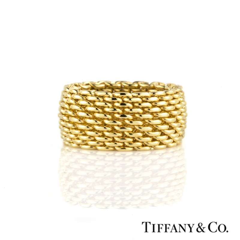 tiffany mesh ring gold