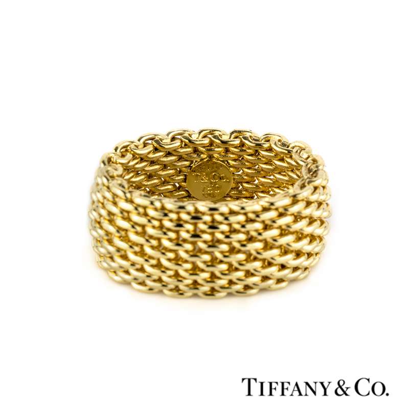 tiffany gold mesh ring