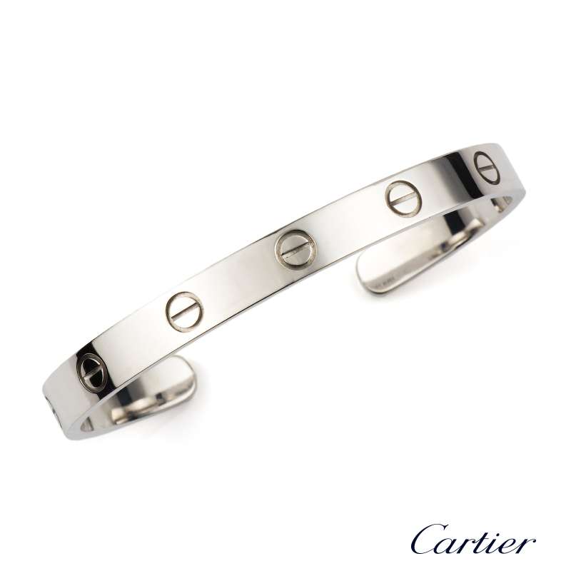Cartier 18K White Gold Love Bracelet Bangle