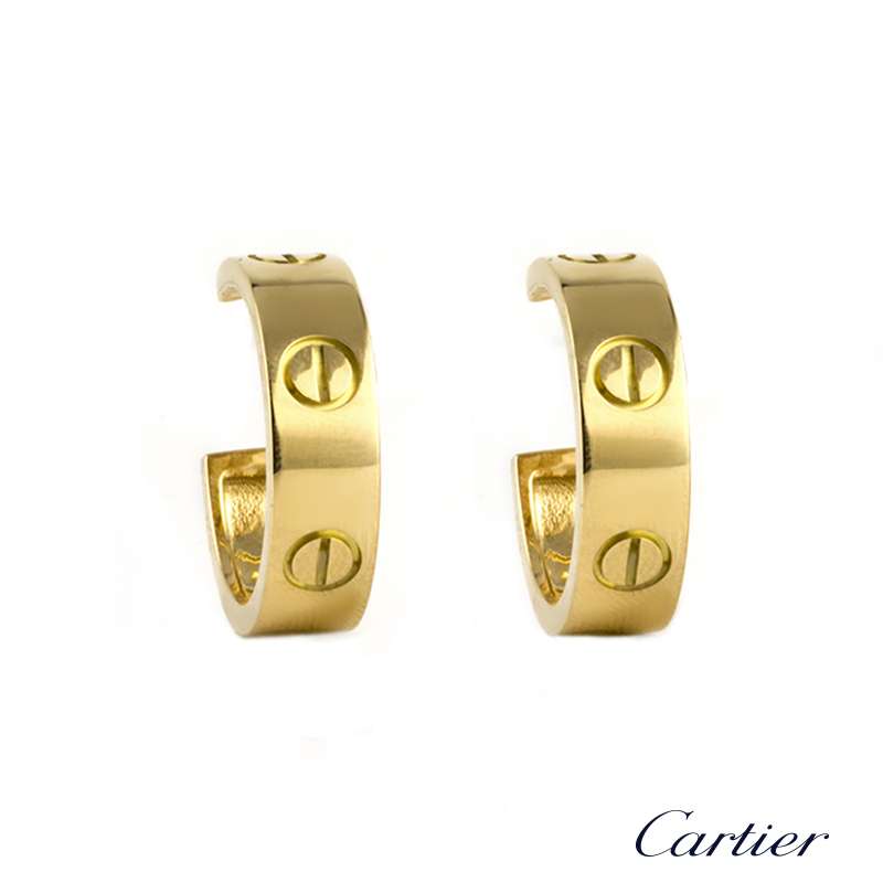 cartier 18k gold earrings