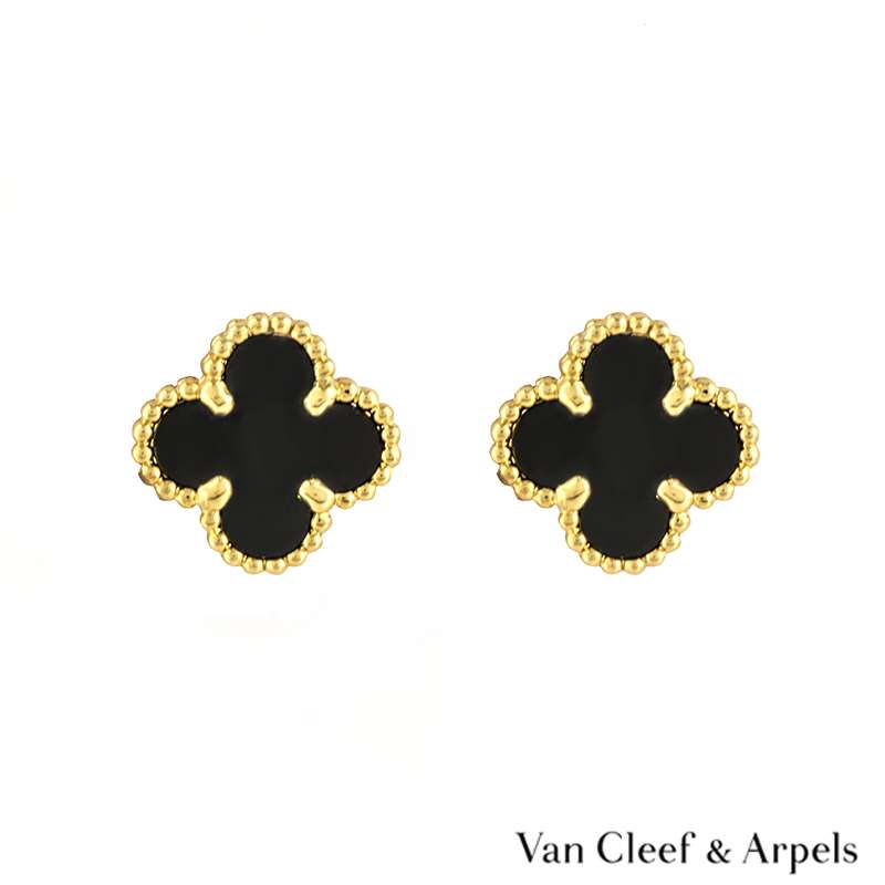 Van Cleef & Arpels 18k Y/G Sweet Alhambra Ear Studs VCARA44900 | Rich ...