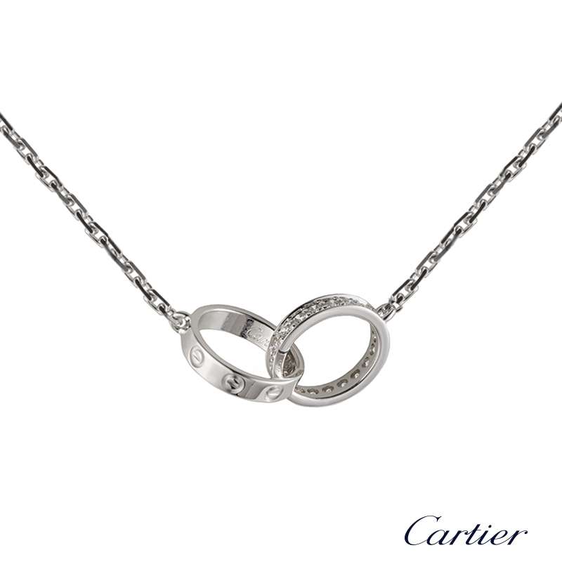 cartier love necklace with diamonds