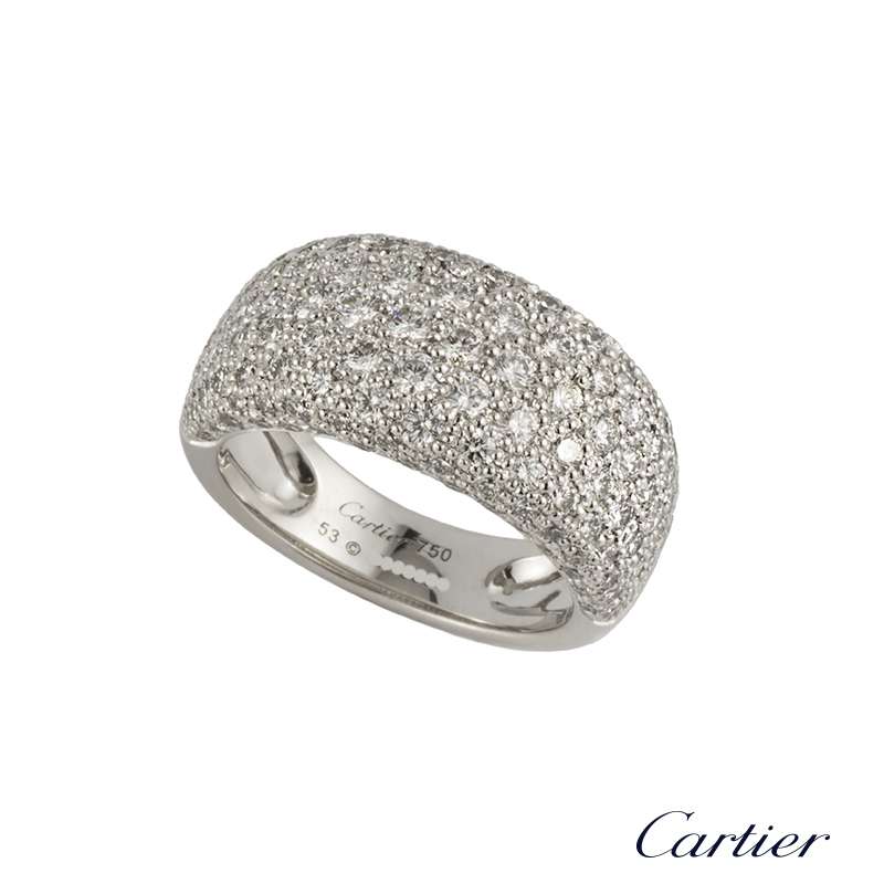 cartier pave diamond ring
