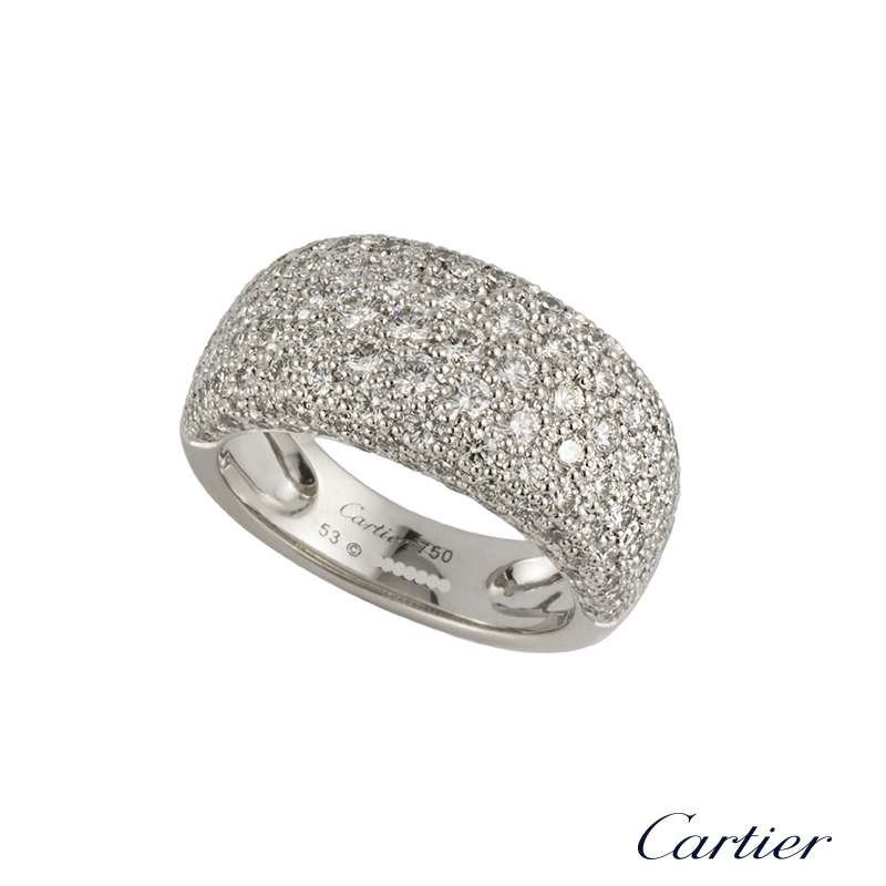 Cartier 18k White Gold Pave Diamond 