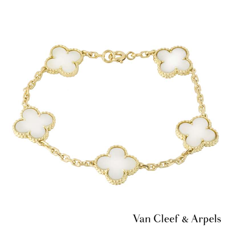 X 上的HoooGoods：「VCA vintage Alhambra bracelet yellow gold https