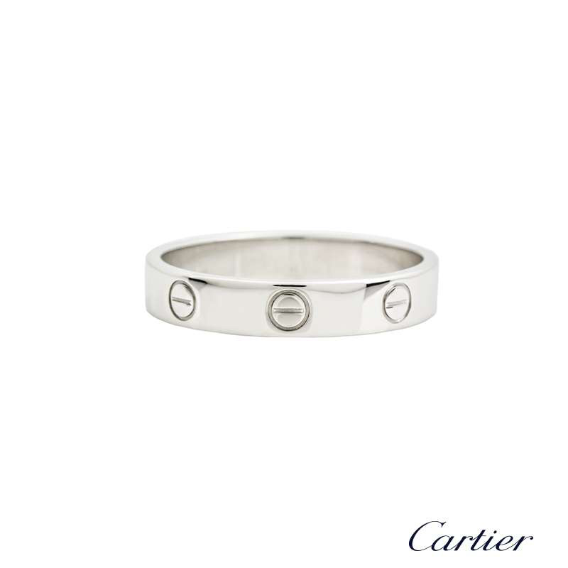  Cartier  18k White  Gold  Love Wedding Band  Size 63 B4085163 