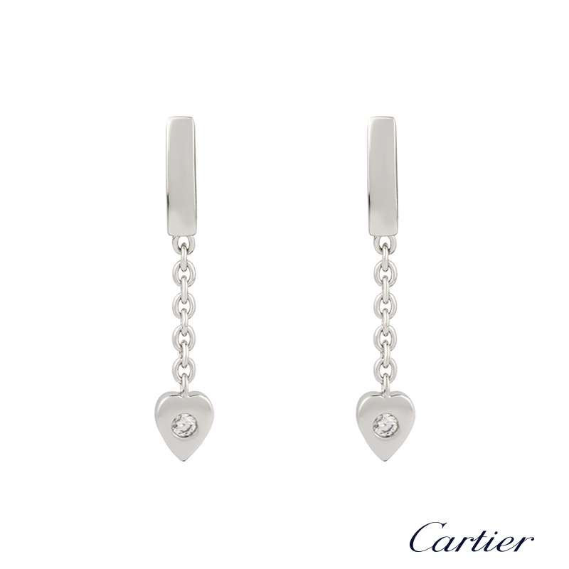 Cartier 18k White Gold Diamond Set Drop 