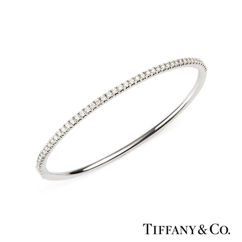 tiffany white gold bangle