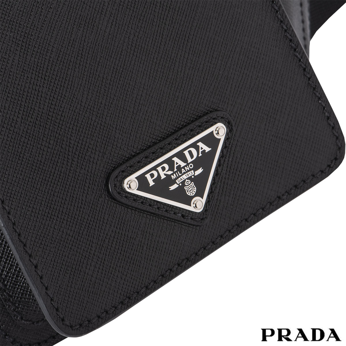 Prada Black Saffiano Leather Crossbody bag | Rich Diamonds