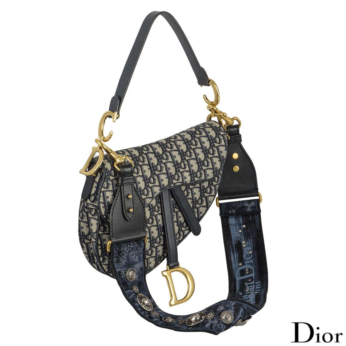 Dior Saddle Monogram bag with Oblique strap 2018 edition | Rich Diamonds