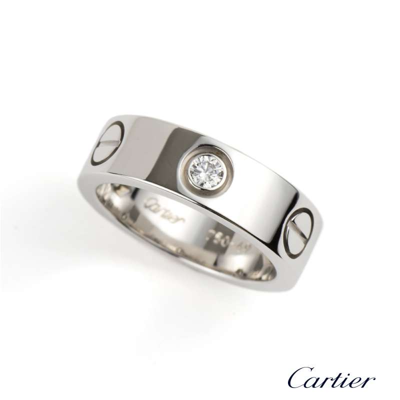 cartier silver ring with diamonds