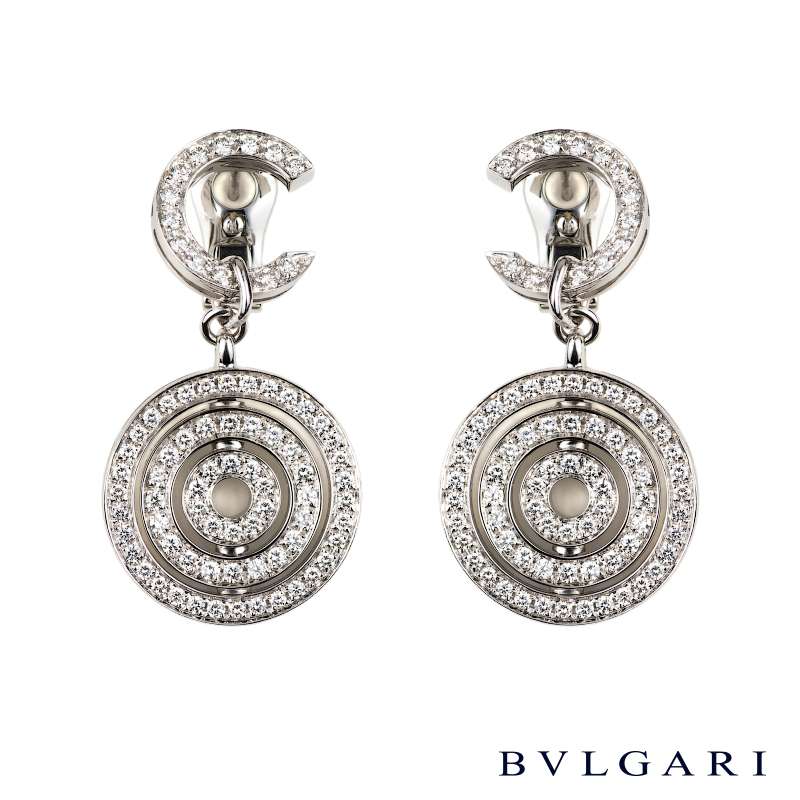 bvlgari diamond drop earrings