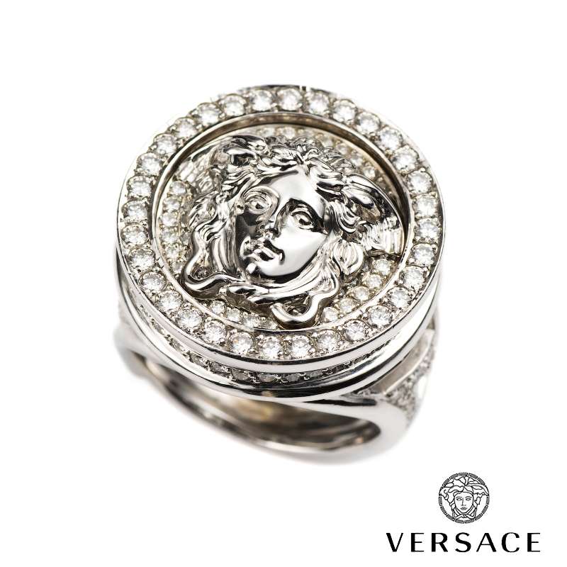 Versace 18k White Gold Diamond Set 