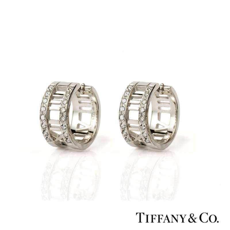 tiffany white gold hoop earrings