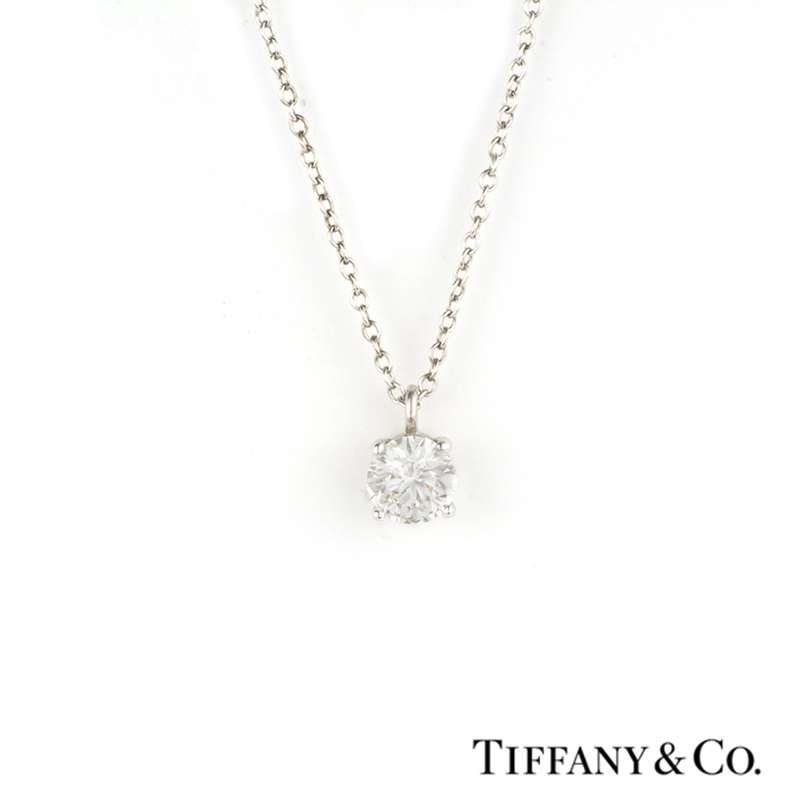 tiffany and co diamond solitaire necklace