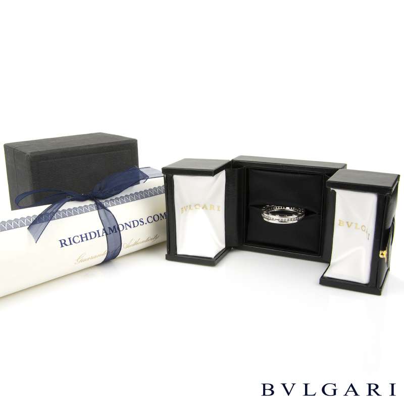 Bvlgari 18k White Gold B ZERO 1 Diamond Ring | Rich Diamonds