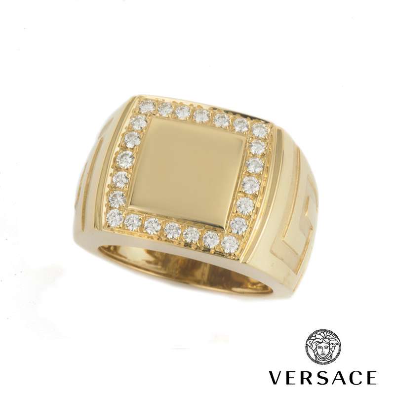 versace gold ring 18k