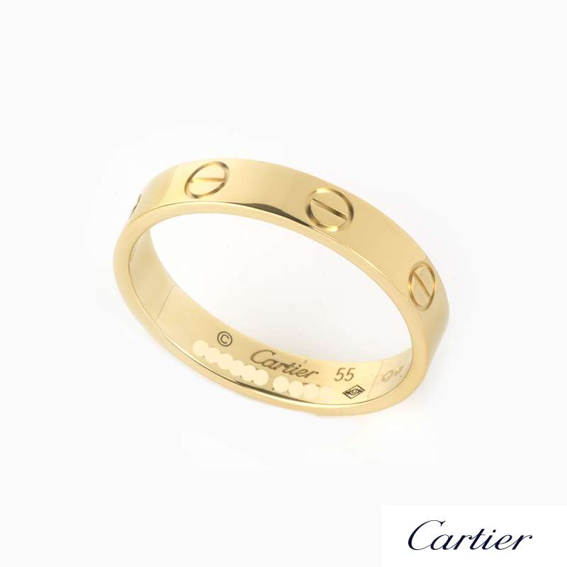 cartier yellow gold love wedding band