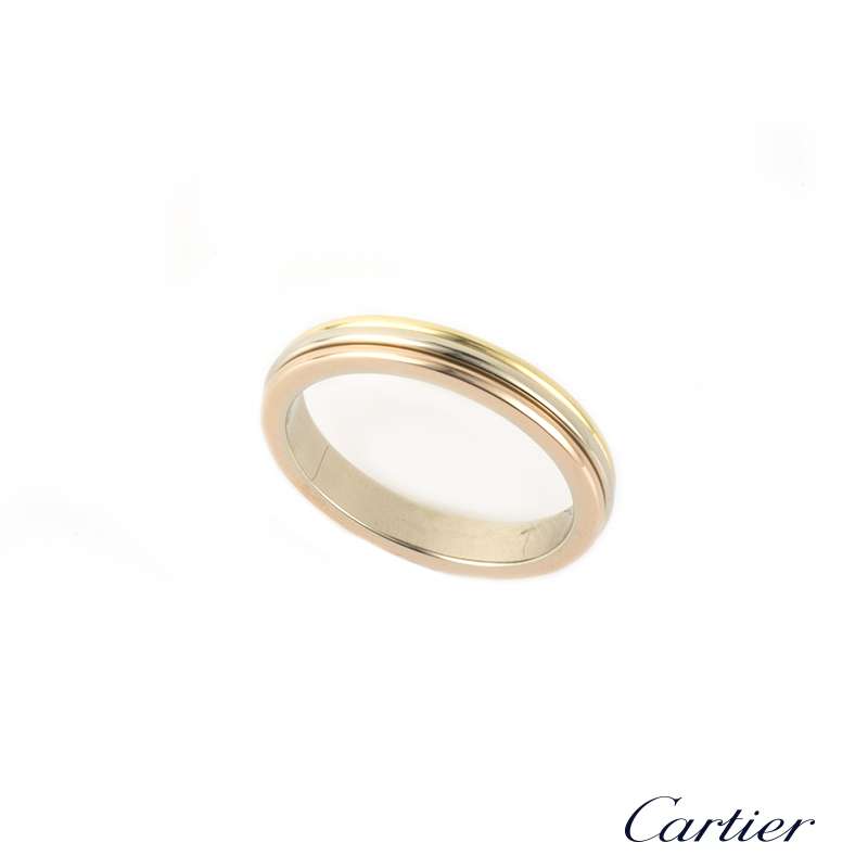 cartier three gold wedding band