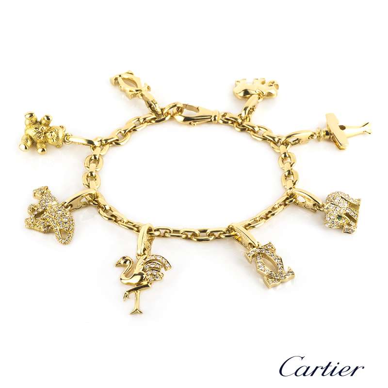 Cartier 18k Yellow Gold Diamond Charm 