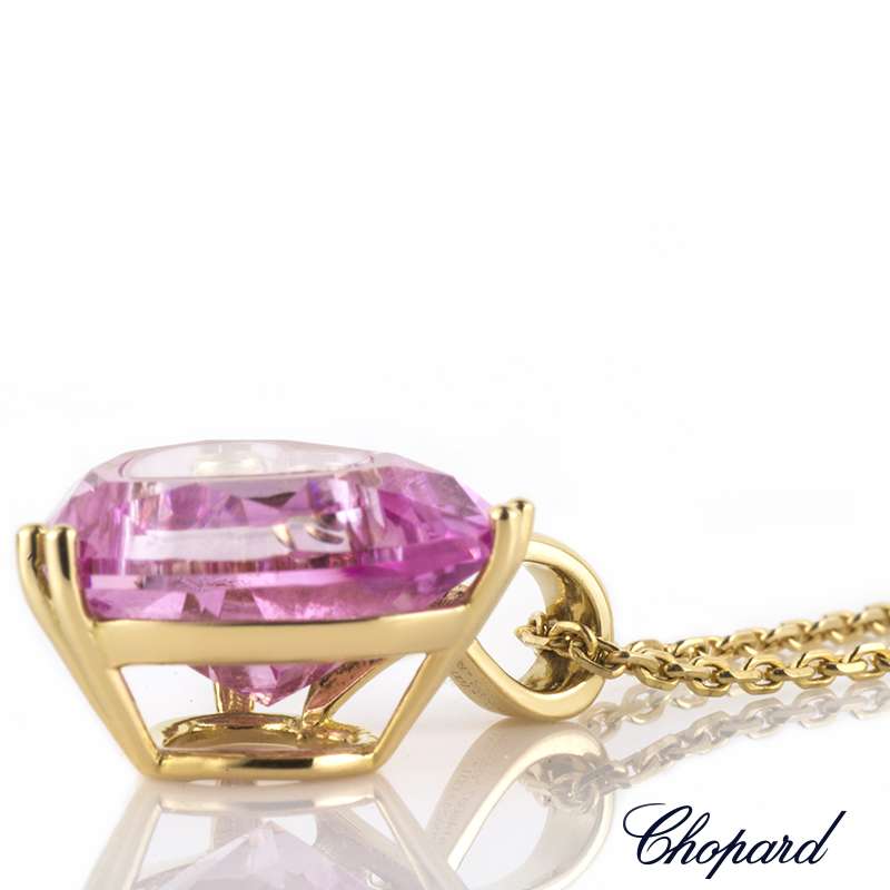 Yellow & Pink Sapphire Star Necklace w/ Diamonds 18K White Gold EraGem Estate, Antique & Vintage Jewelry