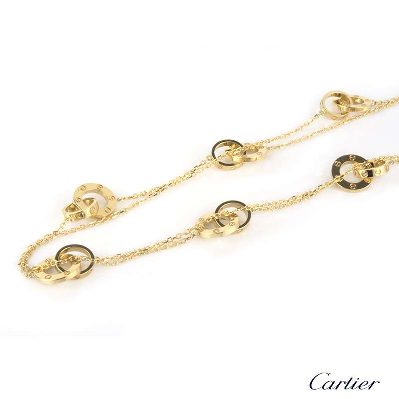 cartier 18k yellow gold love necklace