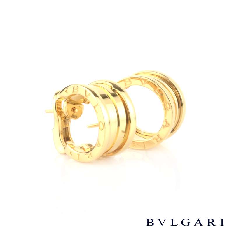 Bvlgari 18k Yellow Gold B.zero1 Hoop Earrings | Rich Diamonds