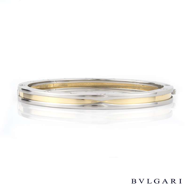 Bvlgari Steel & Gold B.zero1 Bangle BR851334 | Rich Diamonds