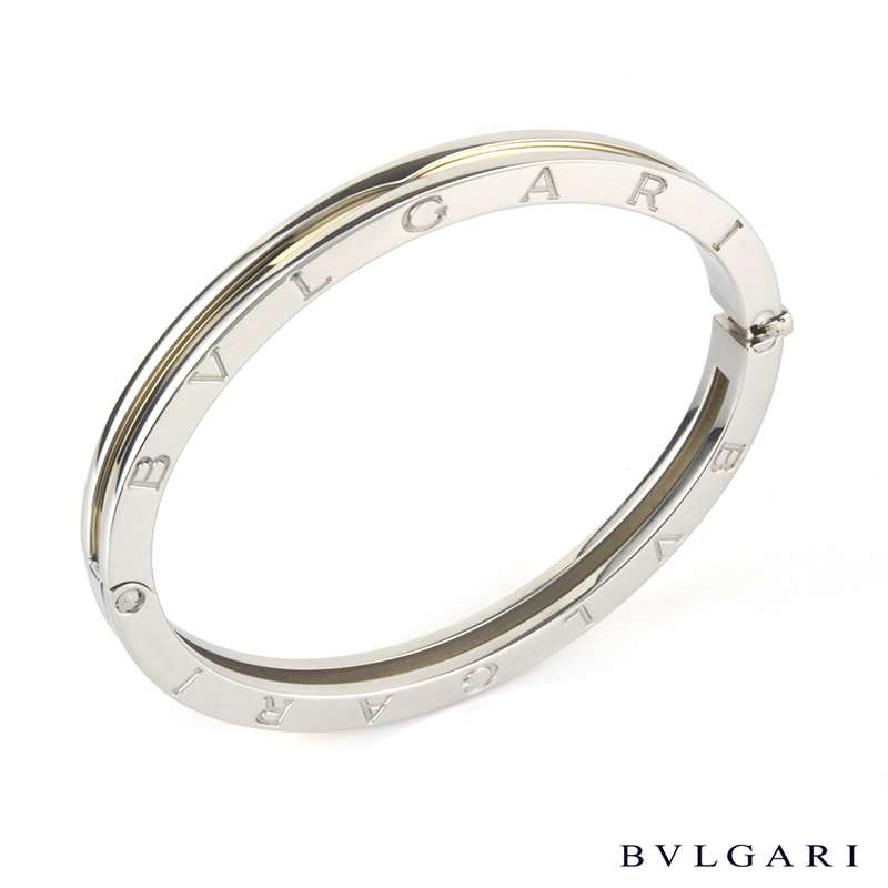 Bvlgari Steel & Gold B.zero1 Bangle BR851334 | Rich Diamonds