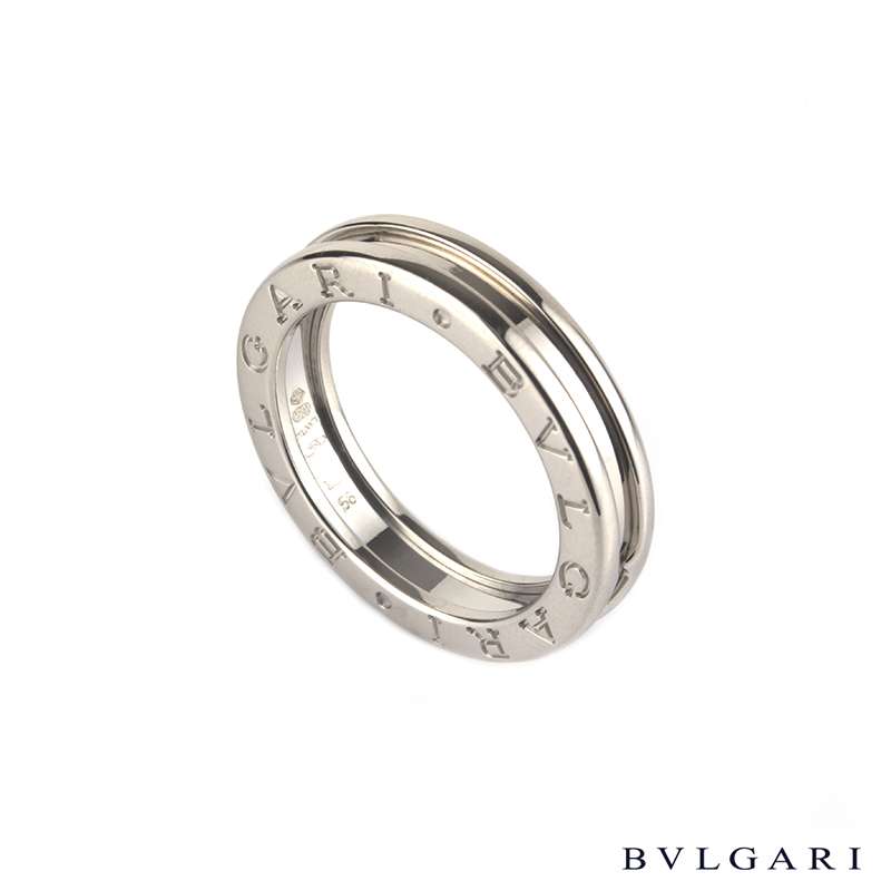 Bvlgari 18k white gold B.zero1 Ring Size 56/P AN852423 | Rich Diamonds