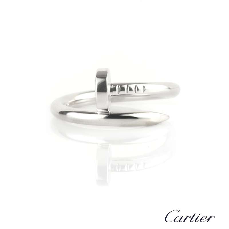 cartier nail ring white gold