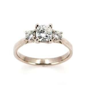 0.70ct G/SI2 Cusion Cut Diamond Ring