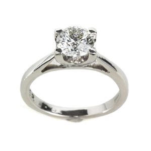 1.01 G/I1 Round Cut Diamond Ring