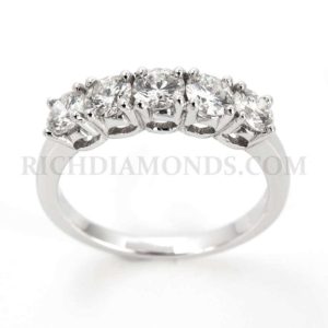 1.08TDW Five Stone Diamond Ring