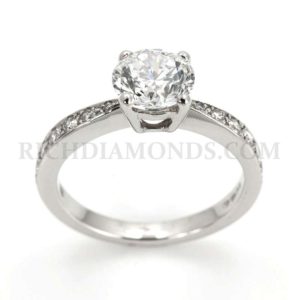 1.25ct D/SI1 Round Diamond Ring
