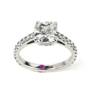 1.55ct G/IF Cushion Cut Diamond Ring