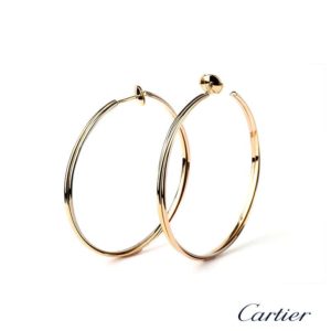 18K Cartier Trinity Hoop Earrings