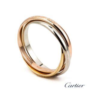 18K Cartier Trinity Ring Size 50