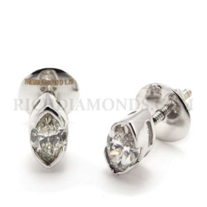 18WG 0.68CT Maquise Diamond Earrings