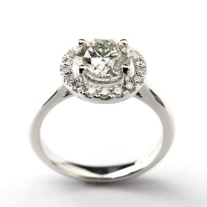 18WG 1.56ct I/SI2 Round Diamond Ring