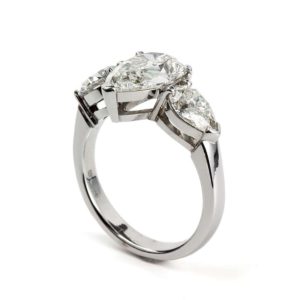18WG 2.01ct G/SI1 Pear Cut Diamond Ring