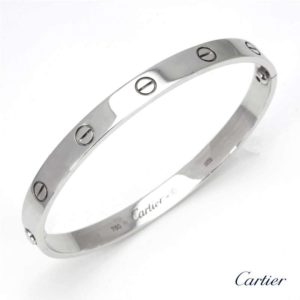 18WG Cartier Love Bangle size 18