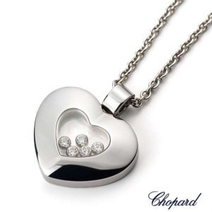 18WG Chopard Happy Diamond Heart Necklace79/3907
