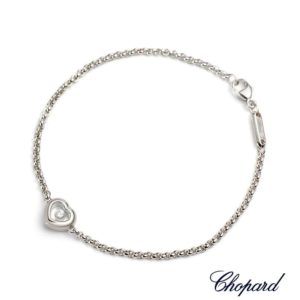 18WG Chopard Happy Diamonds Heart Bracelet 85/5710-1001